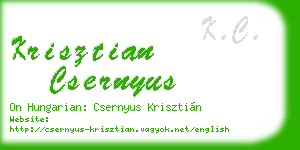 krisztian csernyus business card