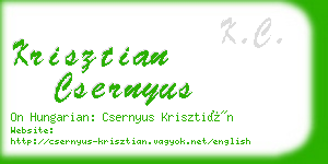 krisztian csernyus business card